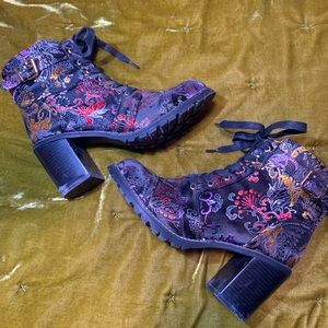 Unique Heeled Combat Boots
